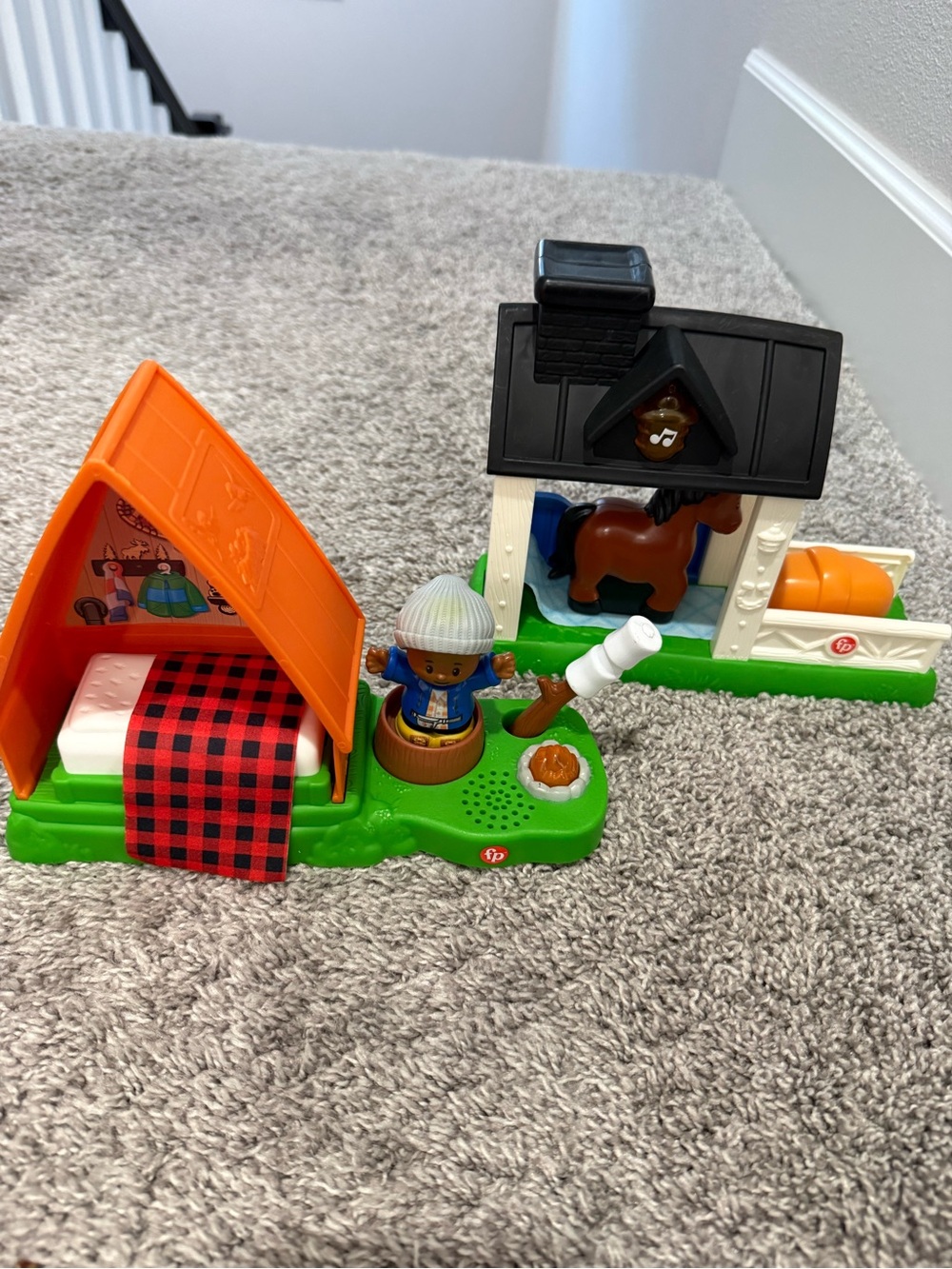Fisher-Price Little People Playsets with A frame Tent and Horse Stable